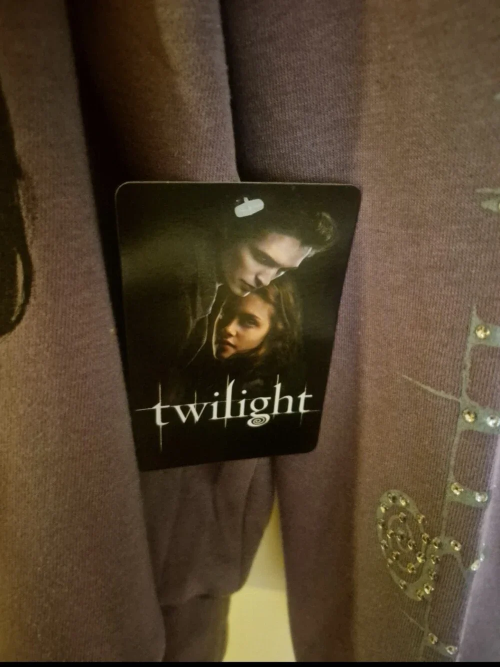 The Twilight Saga Graphic Bling Purple Sweatshirt Medium 
